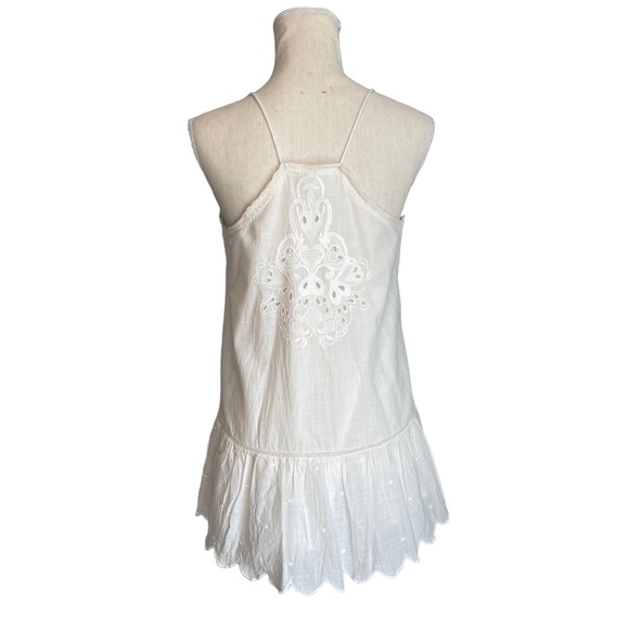 Anthropologie Letmebe Embroidered Eyelet Lace Peplum White Tunic NWT Size 4 - Picture 7 of 16